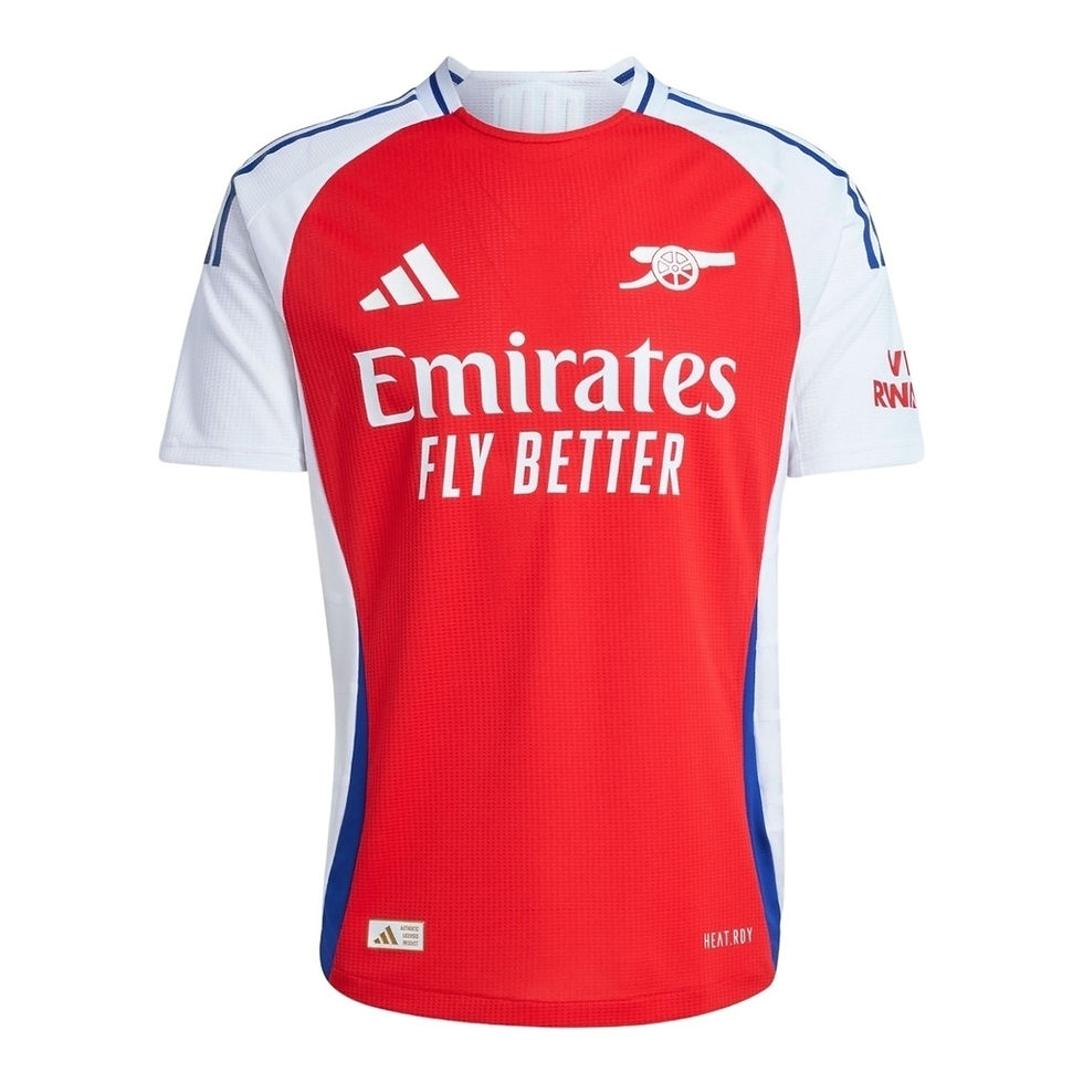 Miniatura: Camisa Arsenal I 24/25 - Torcedor Adidas Masculina - Branca com detalhes em azul
