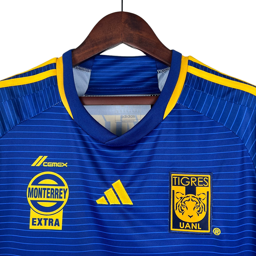 Miniatura: Camisa Tigres do México II 23/24 - Torcedor Adidas Masculina - Azul com detalhes