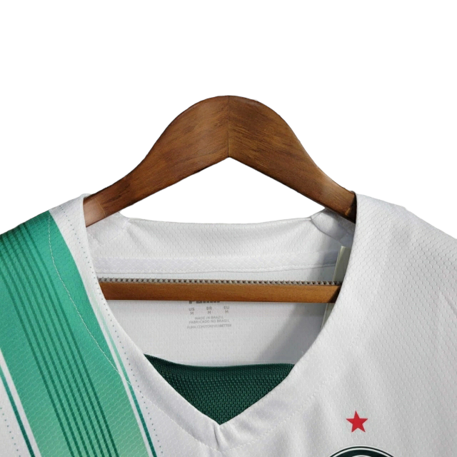 Miniatura: Camisa Palmeiras II 23/24 - Torcedor Puma Feminina - Branca com detalhes em verd