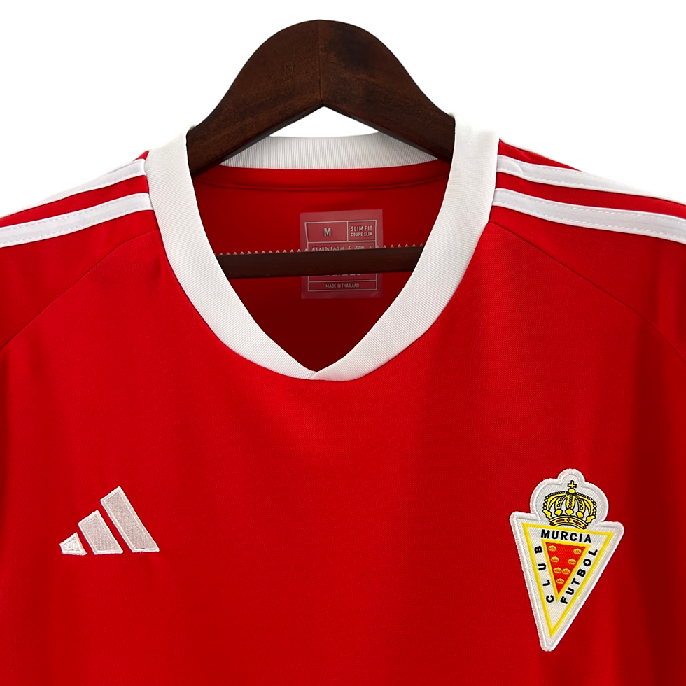 Miniatura: Camisa Real Murcia I 23/24 - Torcedor Adidas Masculina - Vermelha com detalhes e