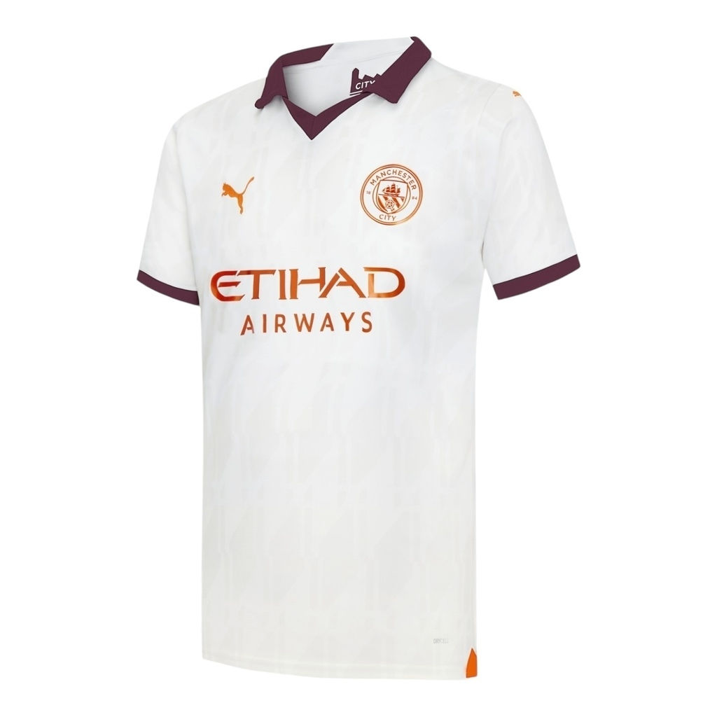 Camisa Manchester City II 23/24 - Torcedor Puma Masculina - Branca com detalhes 