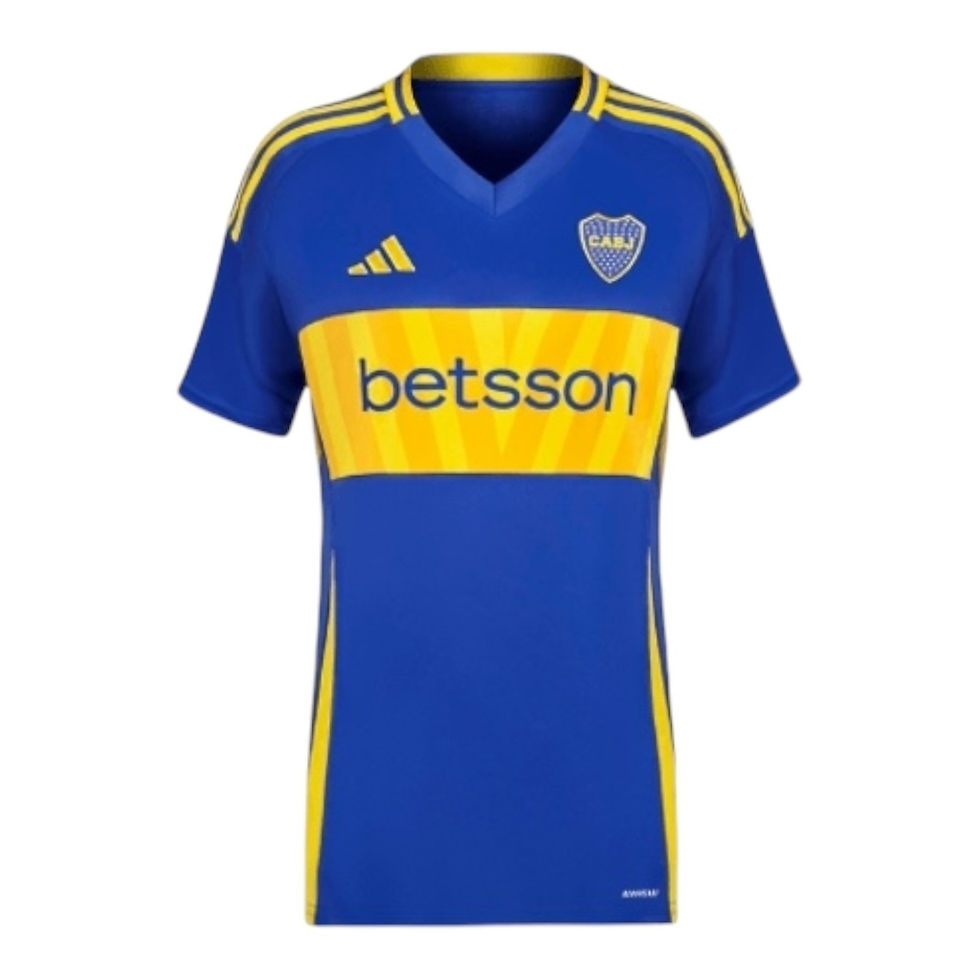 Miniatura: Camisa Boca Juniors I 24/25 - Torcedor Adidas Feminina - Azul com detalhes em am