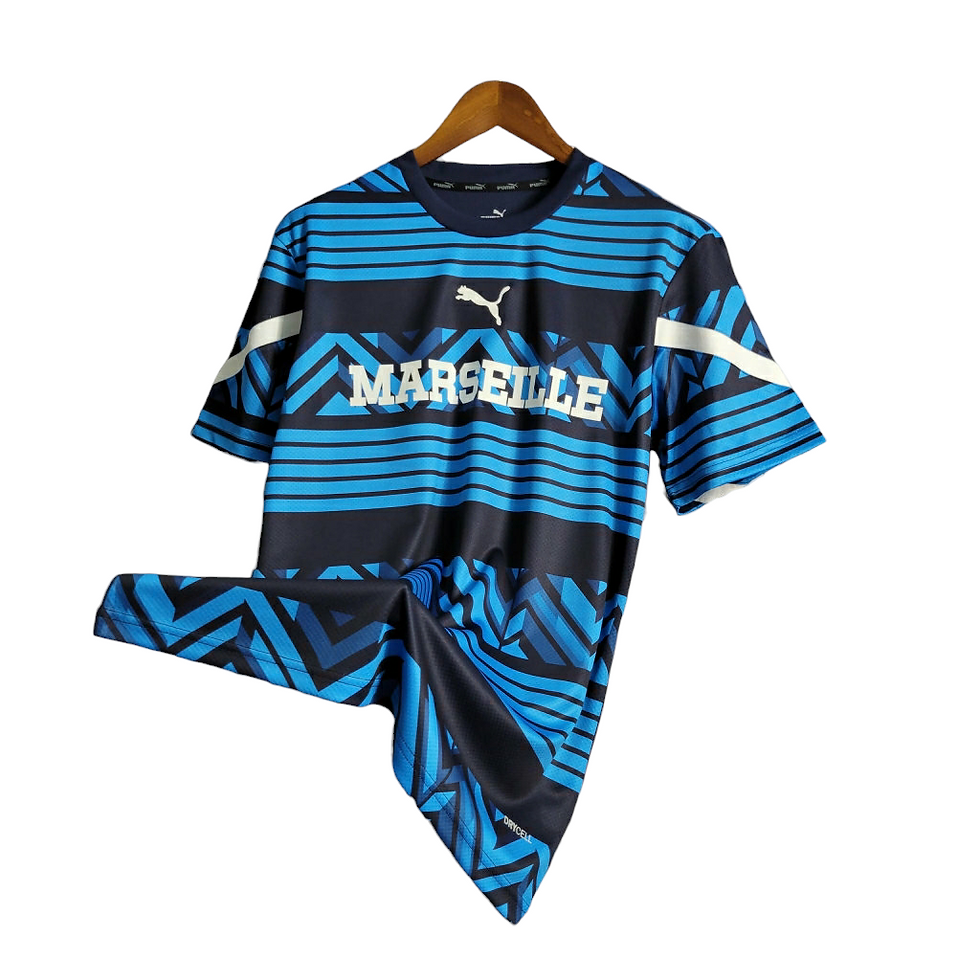 Miniatura: Camisa Marseille Treino 23/24 - Torcedor Puma Masculina - Azul com detalhes em p