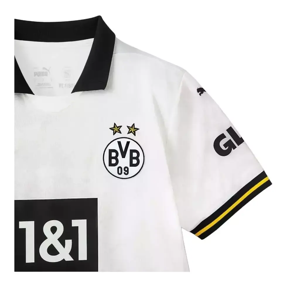Miniatura: Camisa Borussia Dortmund III 24/25 - Torcedor Puma Feminina - Branca com detalhe