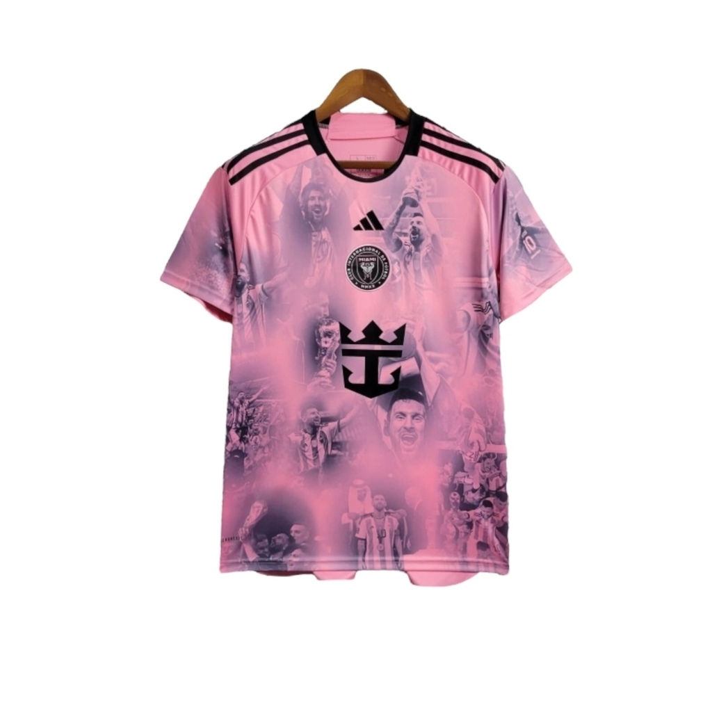 Camisa Inter Miami Edição Champion 24/25 - Torcedor Adidas Masculina - Rosa com