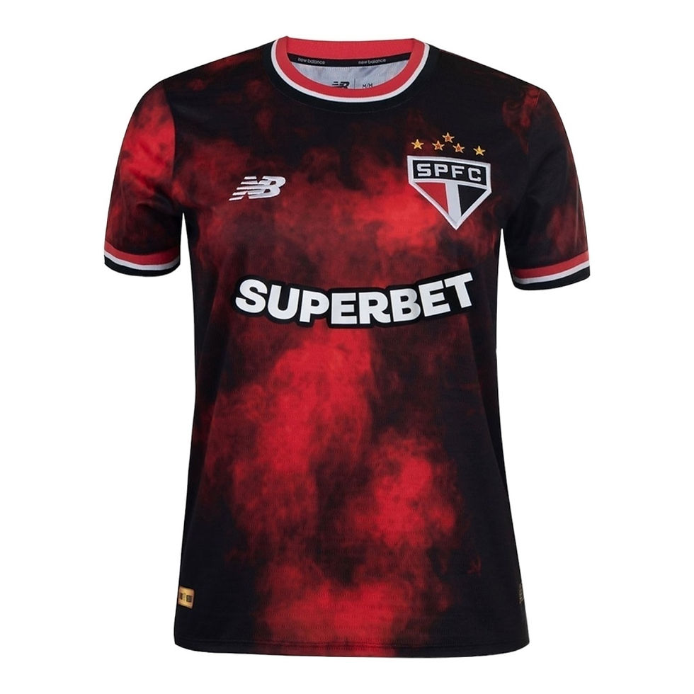 Miniatura: Camisa São Paulo III 24/25 - Torcedor New Balance Masculina - Preta e vermelha