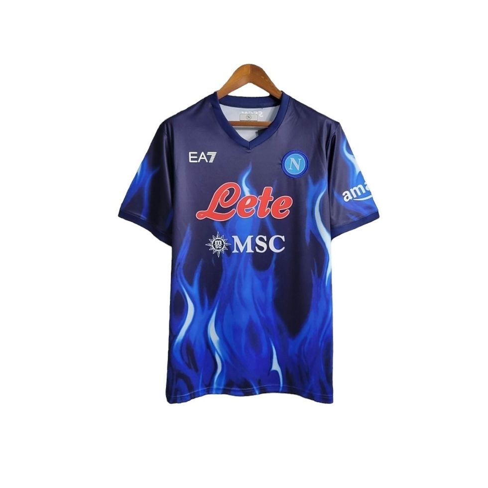 Miniatura: Camisa Napoli Edição especial 23/24 - Torcedor EA7 Masculina - Azul com detalhes