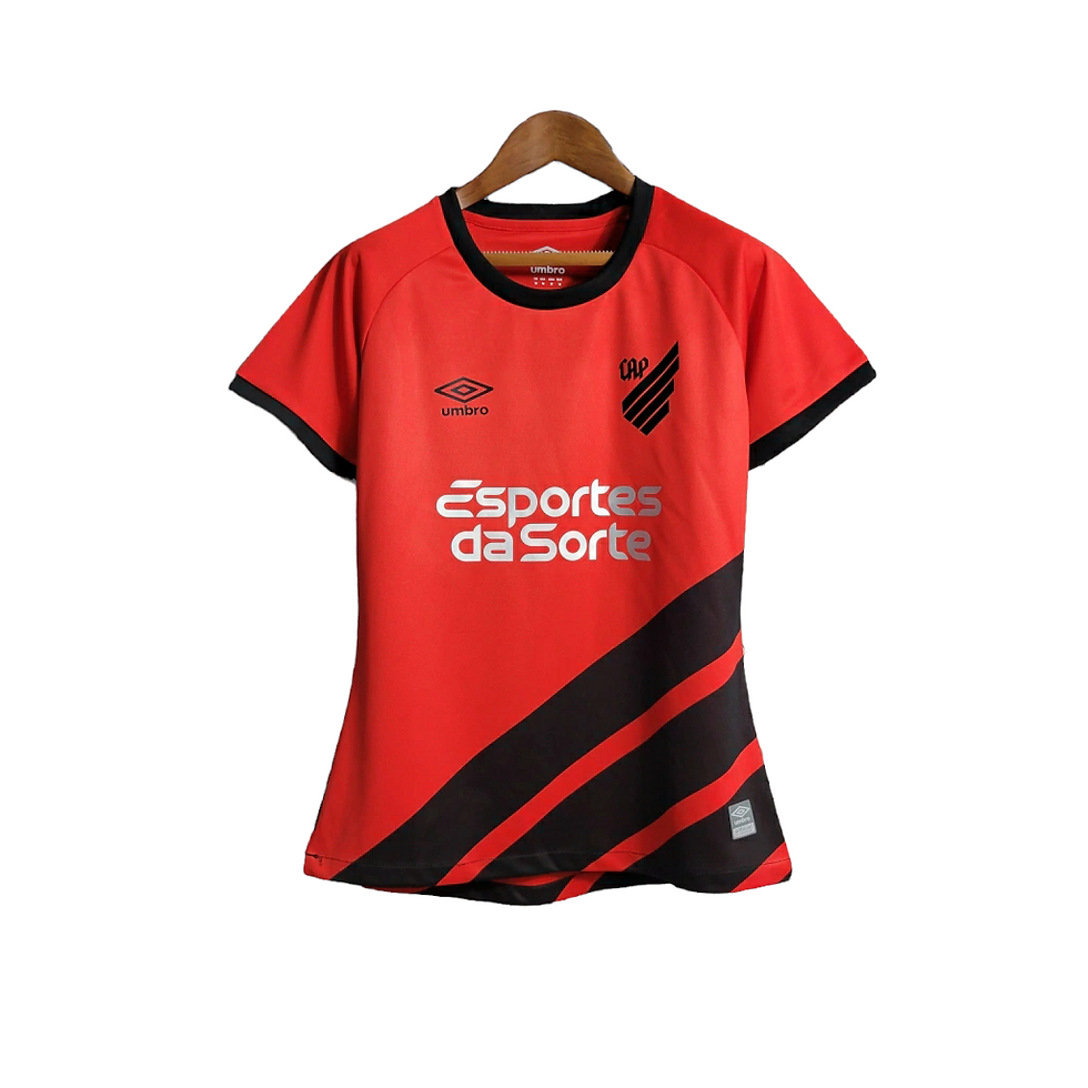 Miniatura: Camisa Athletico Paranaense I 23/24 - Feminina Umbro - Vermelho e Preto