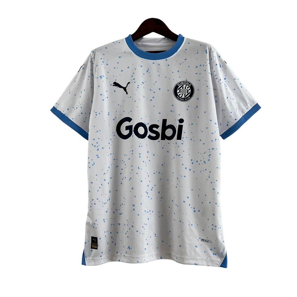 Miniatura: Camisa Girona II 23/24 - Torcedor Puma Masculina - Branca com detalhes em azul