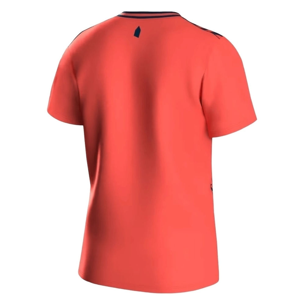 Miniatura: Camisa Everton II 23/24 - Torcedor Hummel Masculina - Coral com detalhes em azul