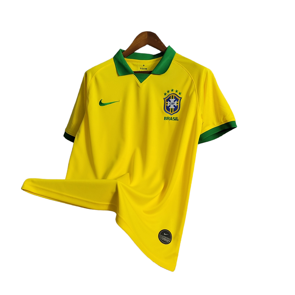 Miniatura: Camisa Seleção Brasileira I 19/20 Torcedor Masculina -Amarela com a Gola Verde