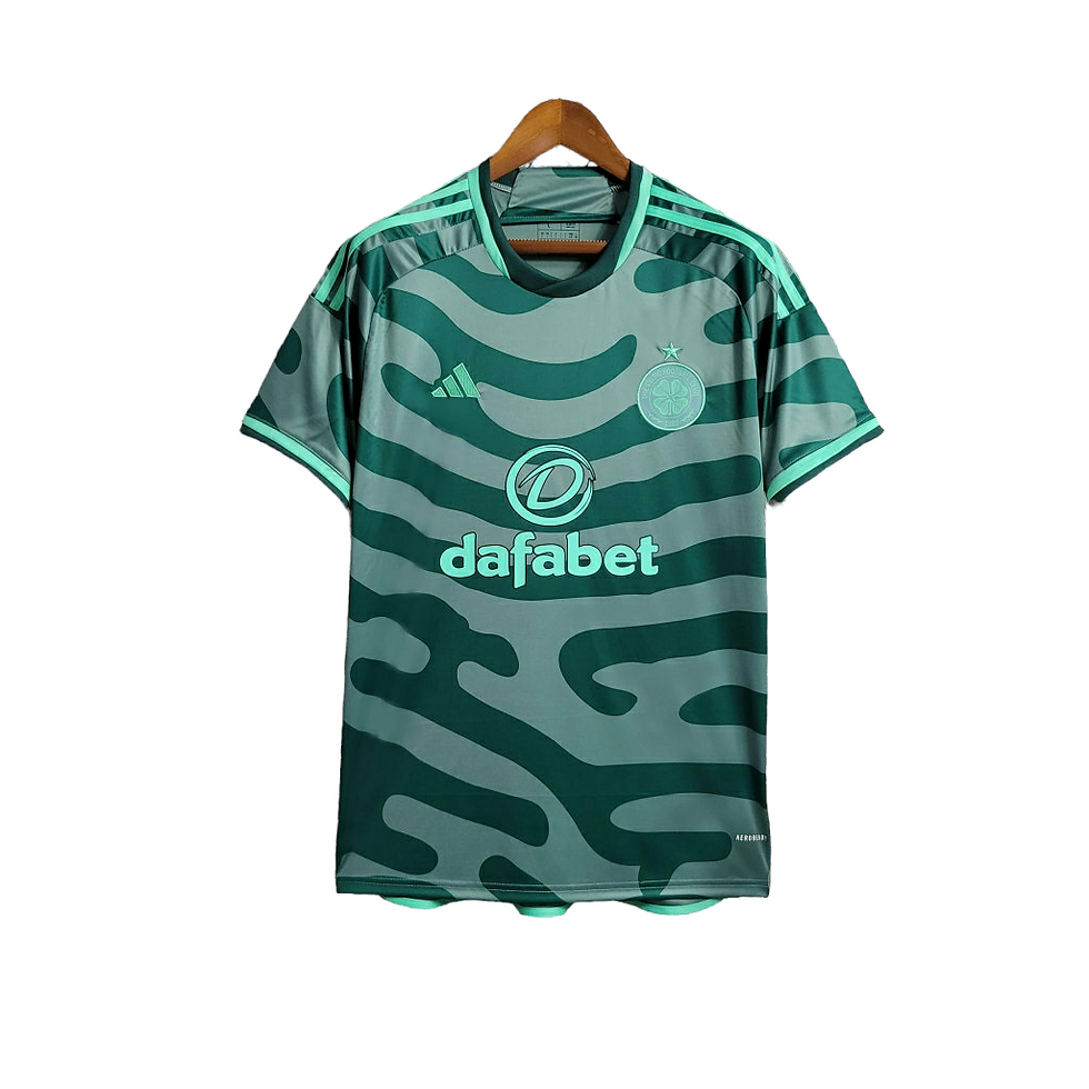 Miniatura: Camisa Celtic III 23/24 - Torcedor Adidas Masculina - Verde com detalhes em cinz