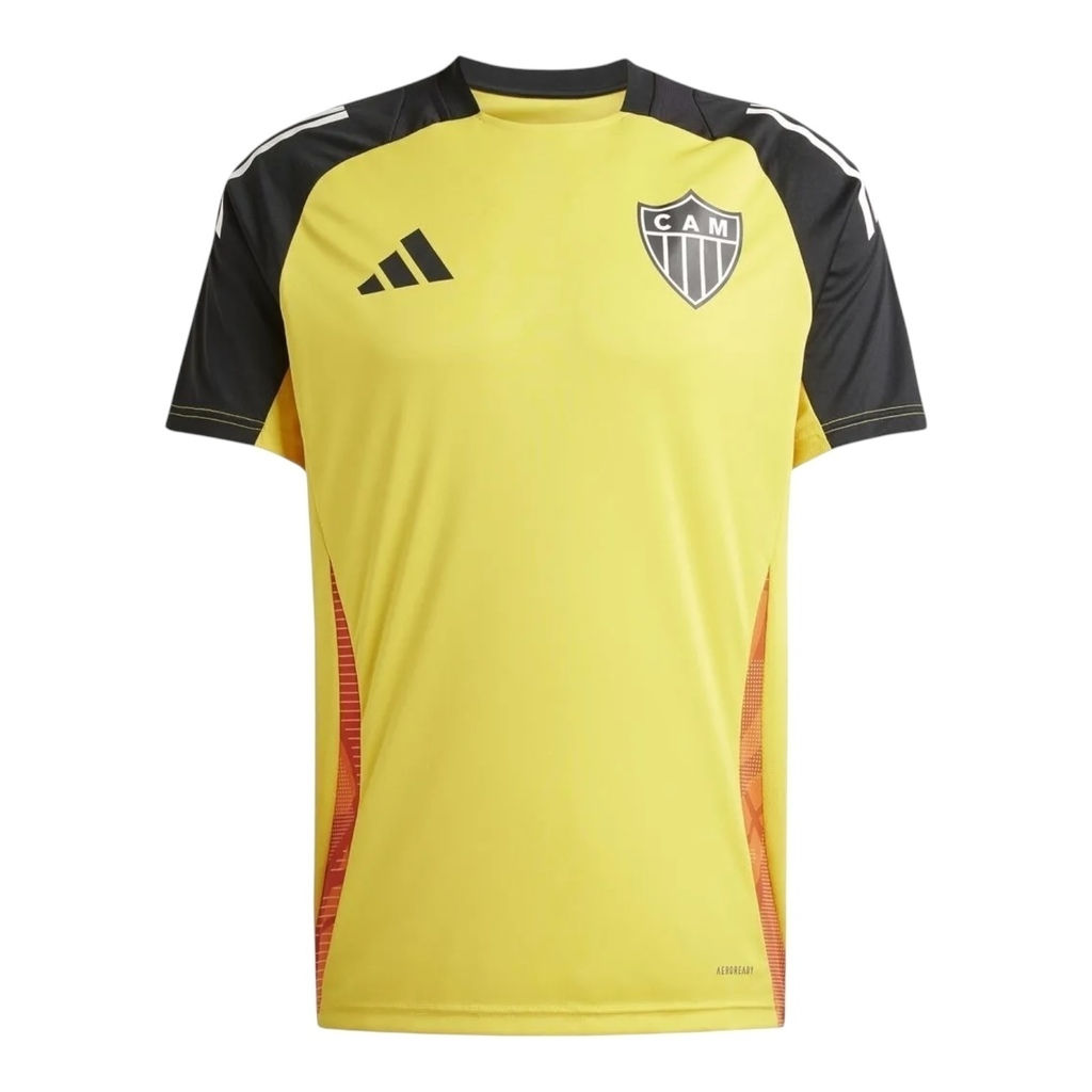 Camisa Atlético Mineiro Treino 25/26 - Torcedor Adidas Masculina - Amarela e pre