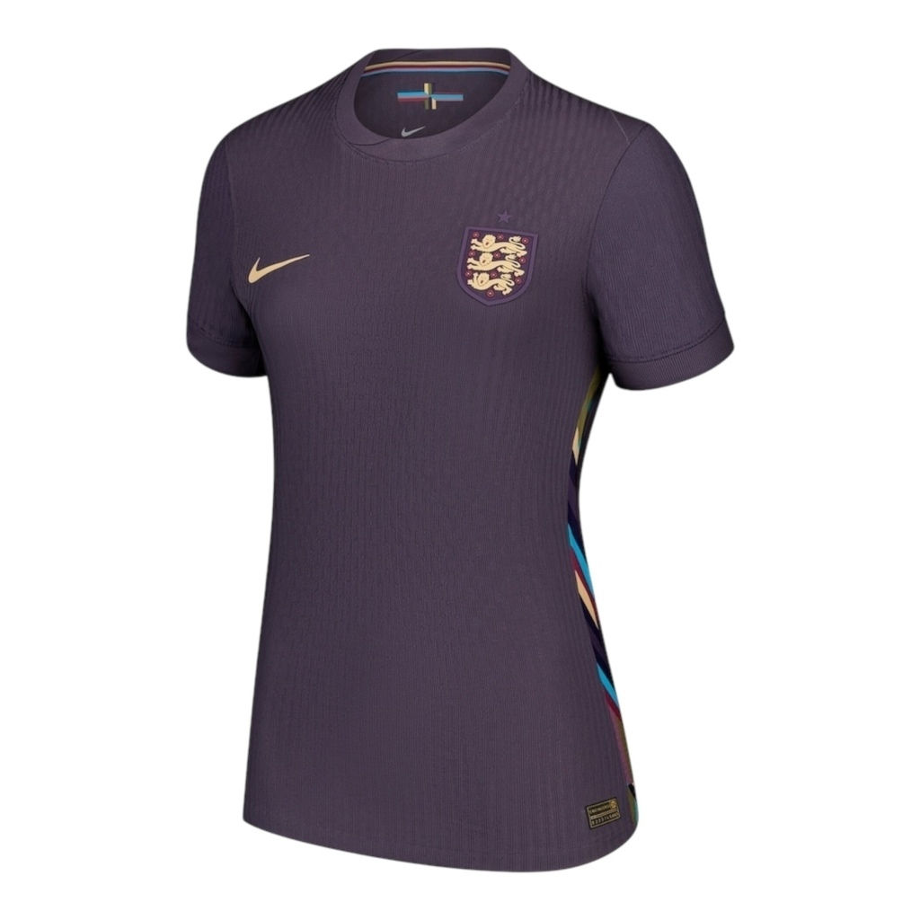 Camisa Inglaterra II 24/25 - Torcedor Nike Feminina - Roxa com detalhes colorido
