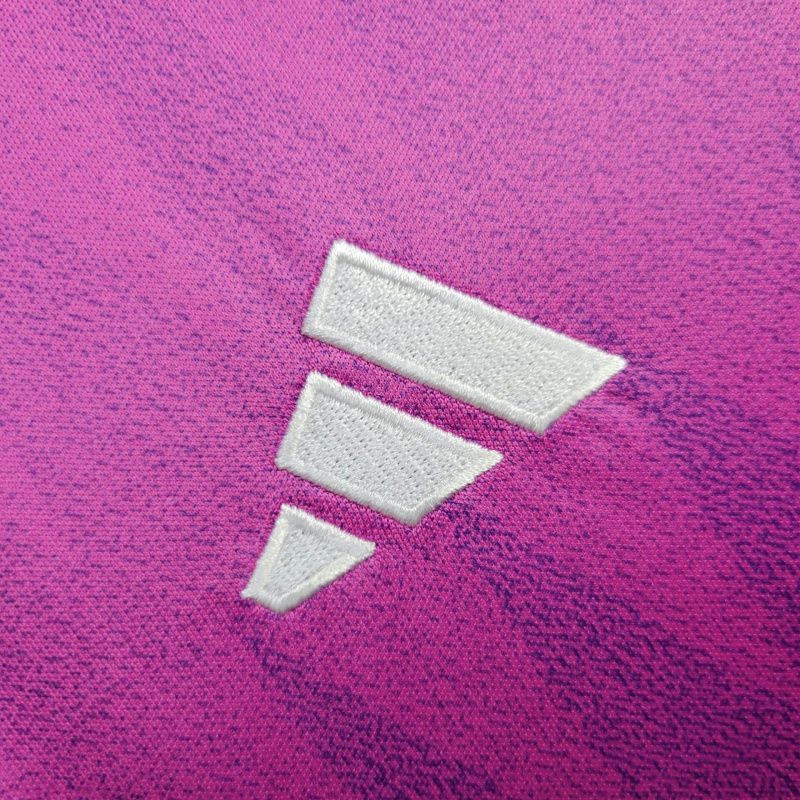 Miniatura: Camisa Seleção da Alemanha II 24/25 - Torcedor Adidas Feminina - Rosa com detalh