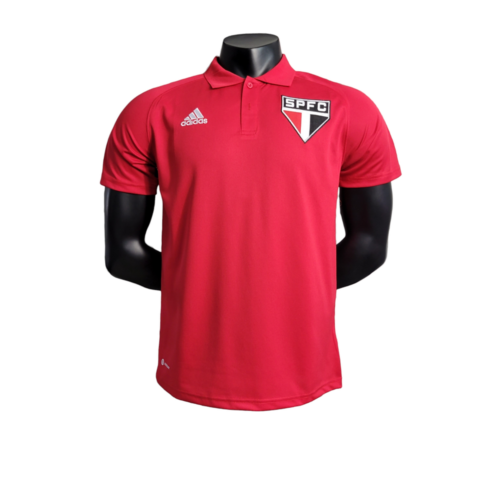 Miniatura: Camisa São Paulo 23/24 polo - Torcedor Adidas Masculina - Vermelha