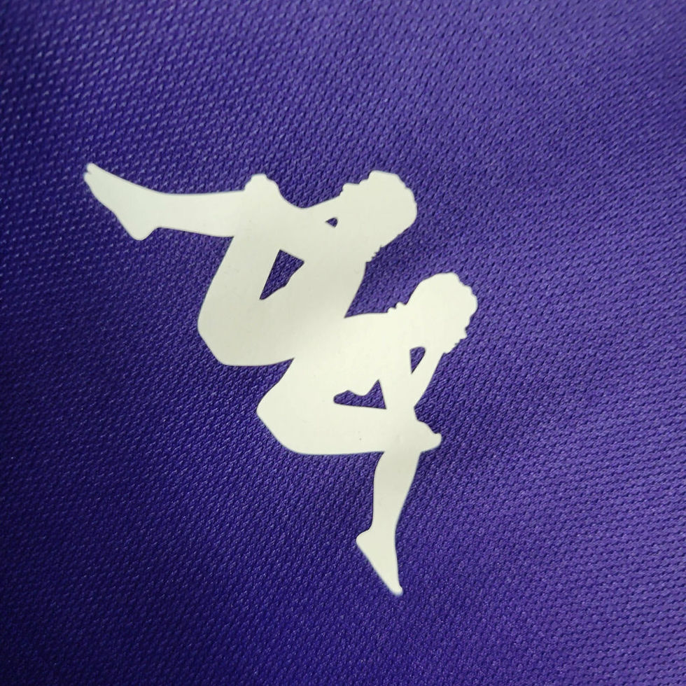 Miniatura: Camisa Fiorentina III 23/24 - Torcedor Kappa Masculina - Roxa com detalhes em ve