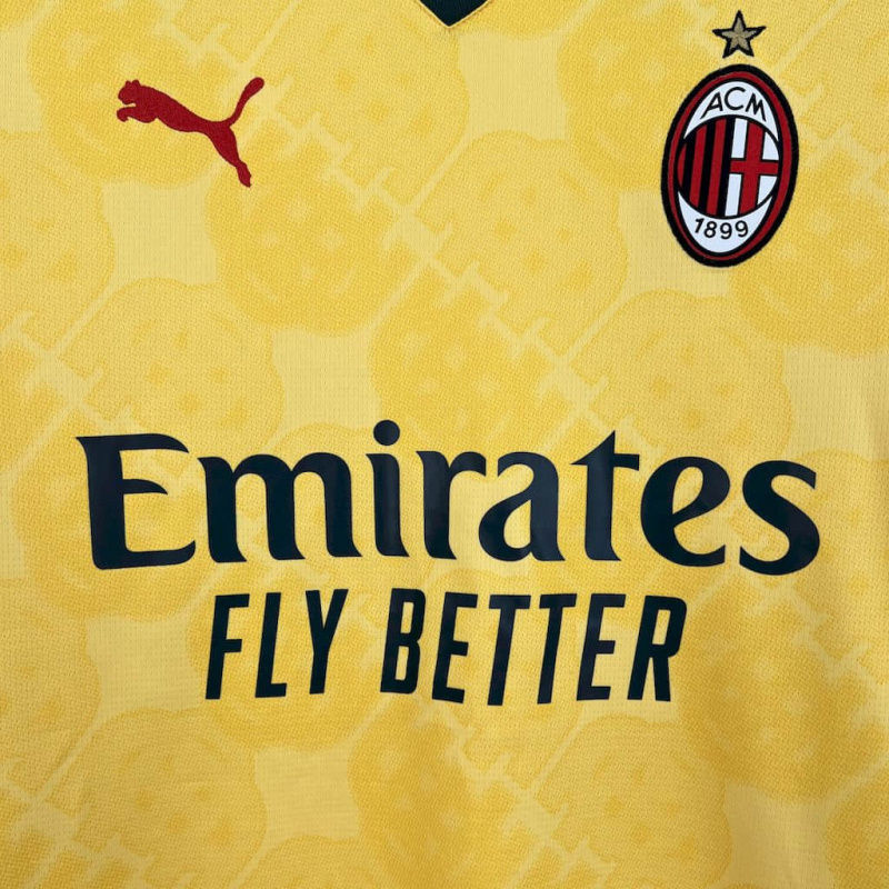 Miniatura: Camisa AC Milan III 25/26 - Torcedor Puma Masculina - Amarela com detalhes em ve