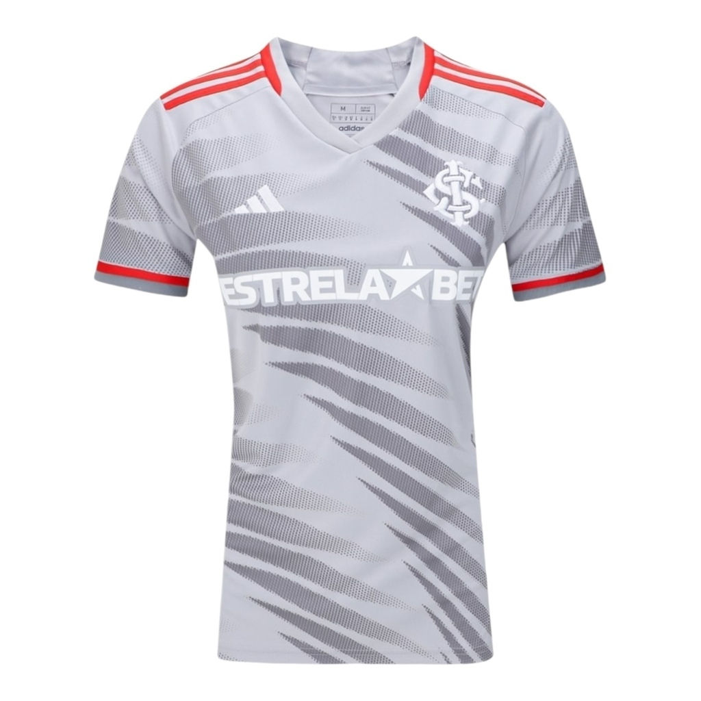 Camisa Internacional III 24/25 - Torcedor Adidas Feminina - Cinza com detalhes e