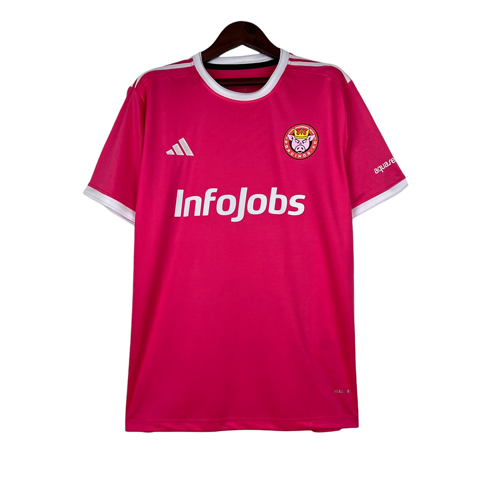Miniatura: Camisa Porcinos I 23/24 - Torcedor Adidas Masculina - Rosa com detalhes em branc