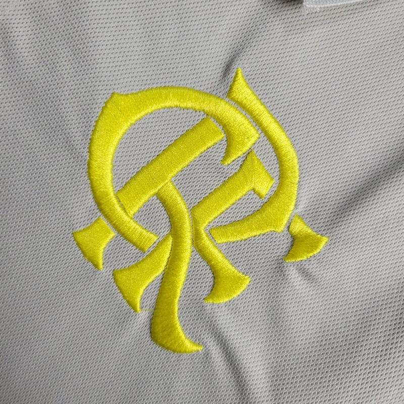 Miniatura: Camisa Flamengo Treino 24/25 - Torcedor Adidas Masculina - Cinza com detalhes em
