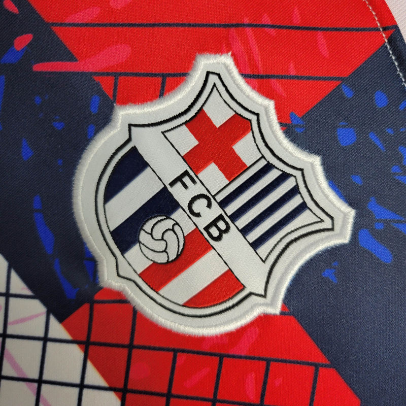 Miniatura: Camisa Treino Barcelona 23/24 - Torcedor Nike Masculina - Branca e rosa