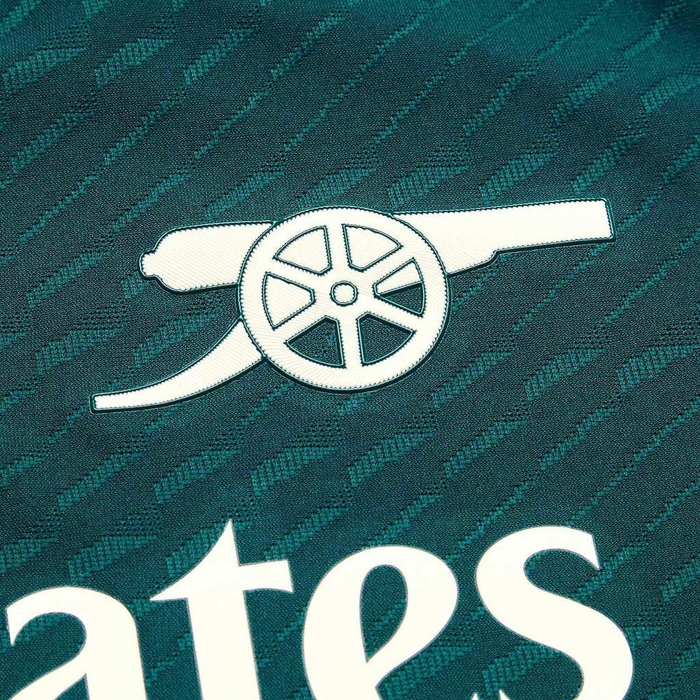 Miniatura: Camisa Arsenal III 23/24 - Torcedor Adidas Feminina - Verde com detalhes em azul