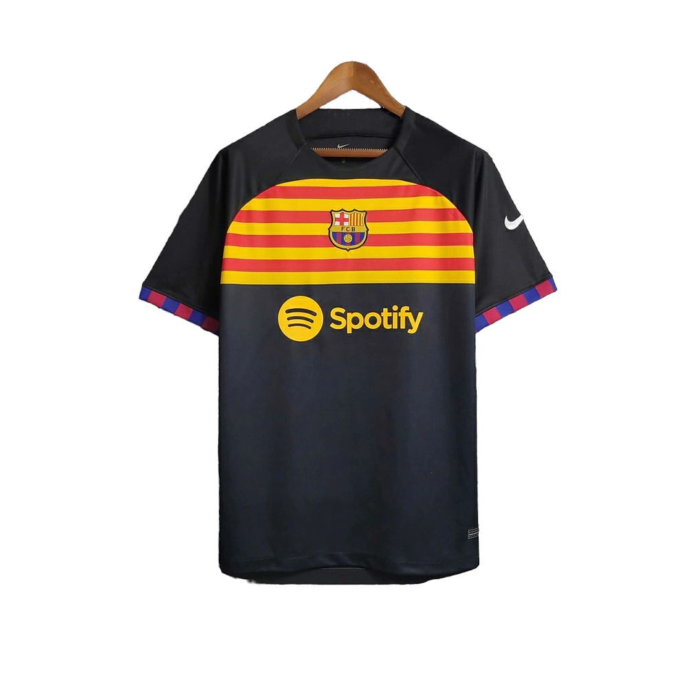 Miniatura: Camisa Barcelona Treino 23/24 - Torcedor Nike Masculina - Preta