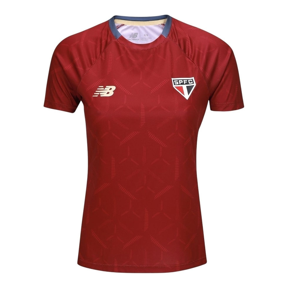 Miniatura: Camisa São Paulo Treino 25/26 - Torcedor New Balance Feminina - Vermelha