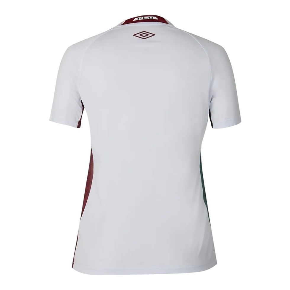 Miniatura: Camisa Fluminense II 25/26 - Torcedor Umbro Feminina - Branca com detalhes em ve