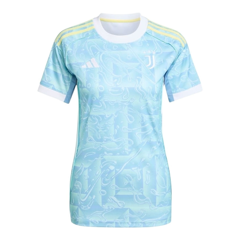 Miniatura: Camisa Juventus II 25/26 - Torcedor Adidas Feminina - Azul com detalhes em branc