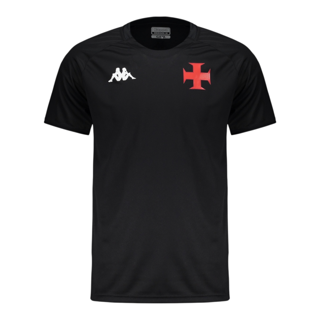 Camisa Vasco da Gama Treino 25/26 - Torcedor Kappa Masculina - Preta