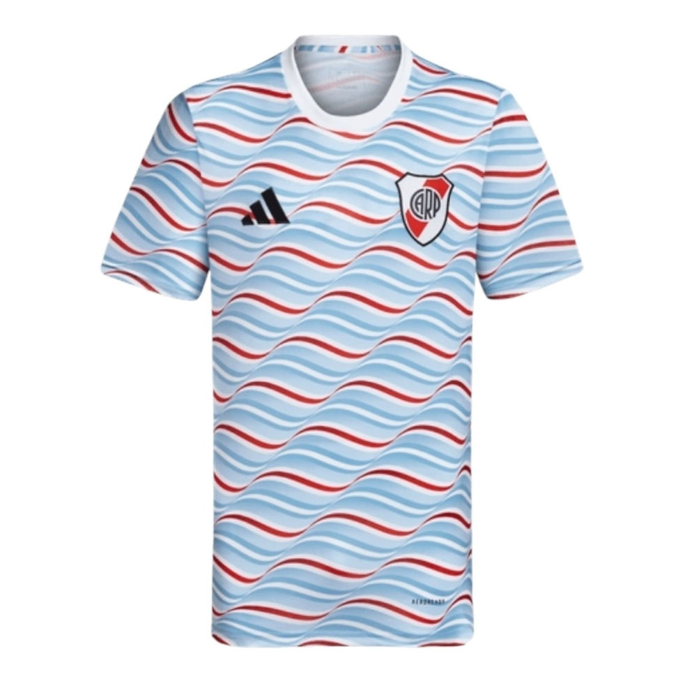 Miniatura: Camisa River Plate Pré-jogo 24/25 - Torcedor Adidas Masculina - Branca com detal
