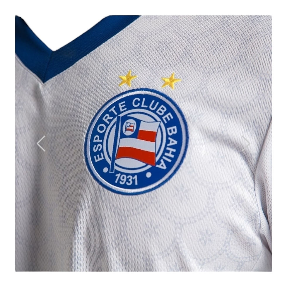 Miniatura: Camisa Bahia I 25/26 - Torcedor Puma Masculina - Branca com detalhes em azul