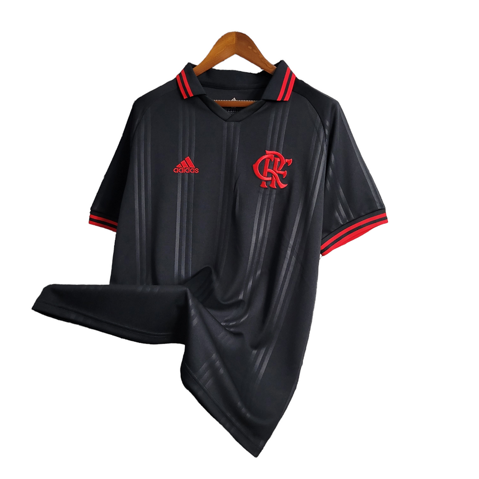 Miniatura: Camisa Flamengo III 19/20 Torcedor Adidas Masculina -Preto com detalhe vermelho