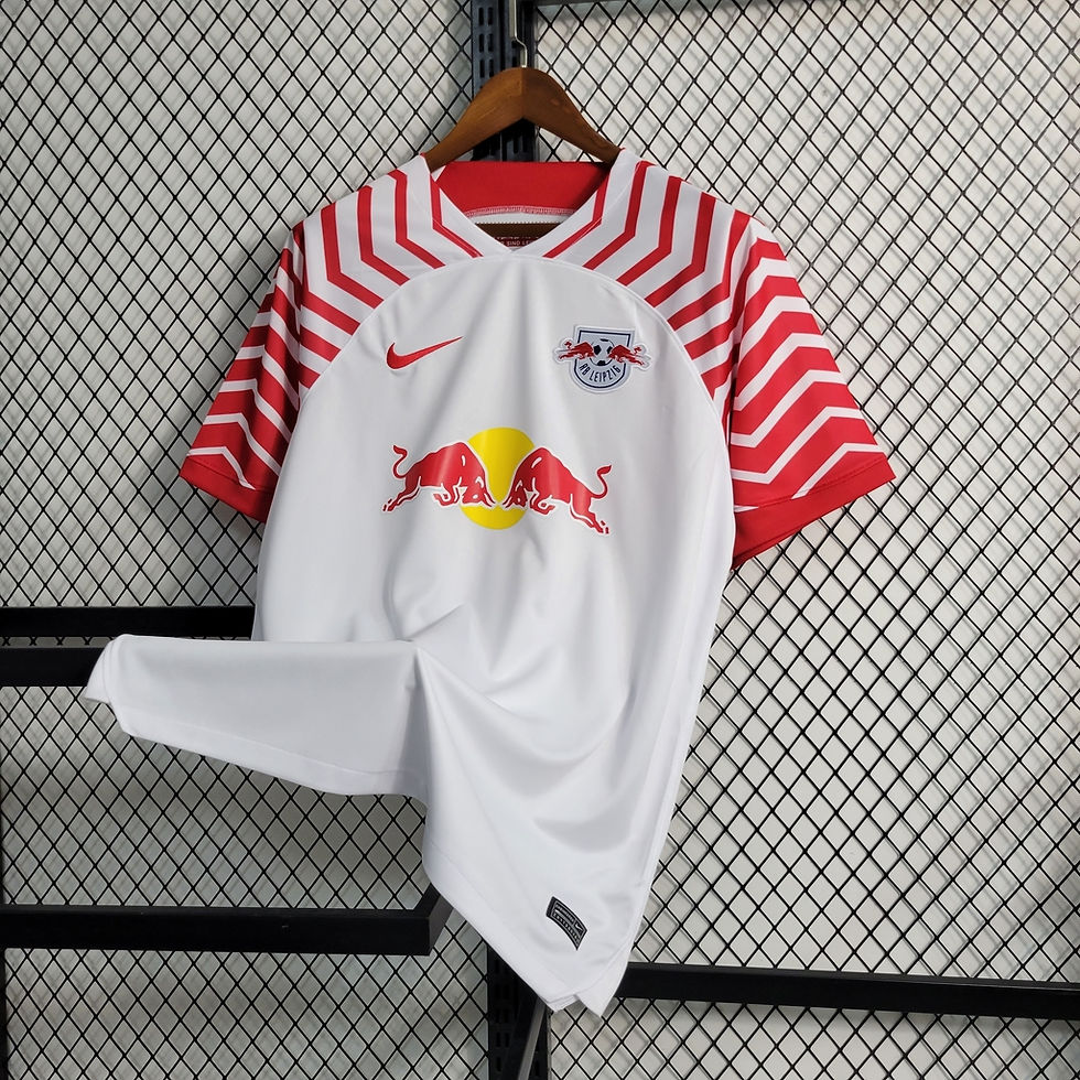 Miniatura: Camisa Red Bull Leipzig I 23/24 - Torcedor Nike Masculina - Branca com detalhes