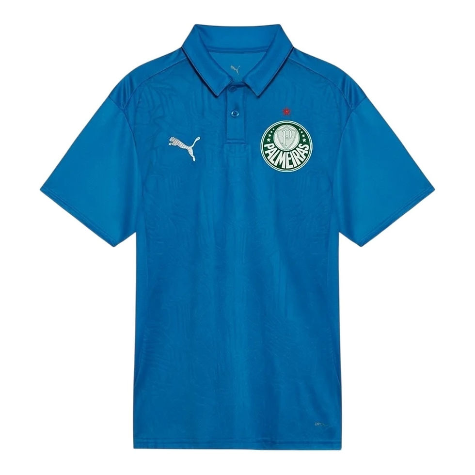 Miniatura: Camisa Polo Palmeiras Treino 25/26 - Torcedor Puma Masculina - Azul