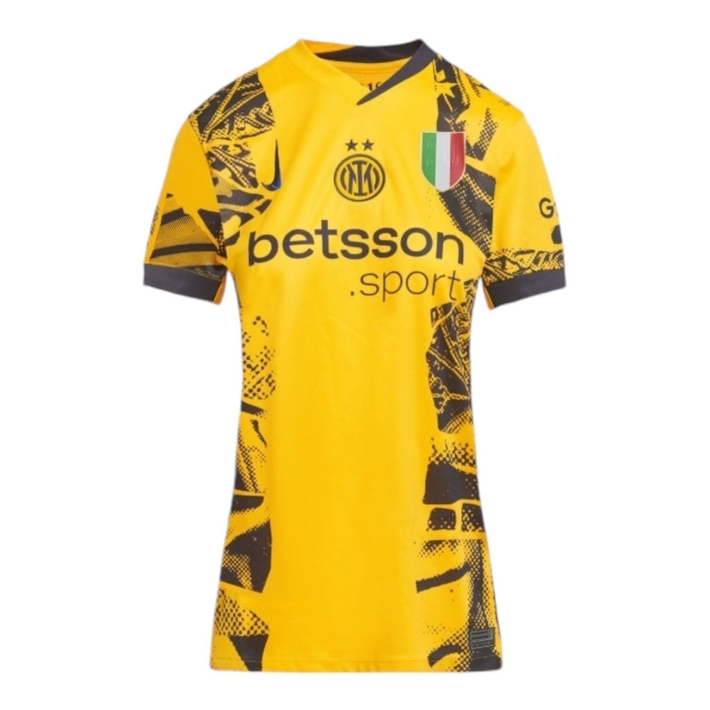 Camisa Inter de Milão III 24/25 - Torcedor Nike Feminina - Amarela com detalhes
