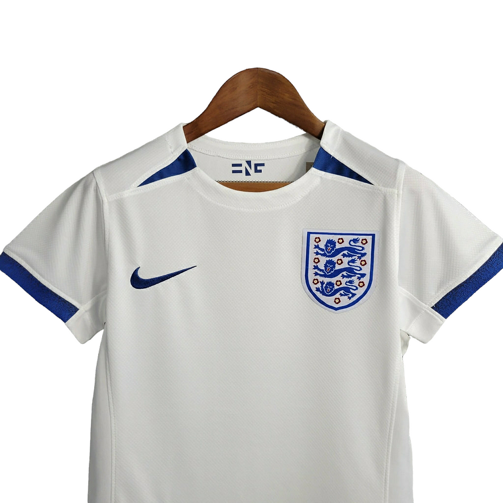Miniatura: Camisa Inglaterra I 23/24 - Feminina Nike - Branca com detalhes em azul
