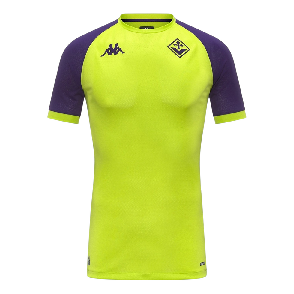 Miniatura: Camisa Fiorentina Treino 25/26 - Torcedor Kappa Masculina - Amarela neon e roxa