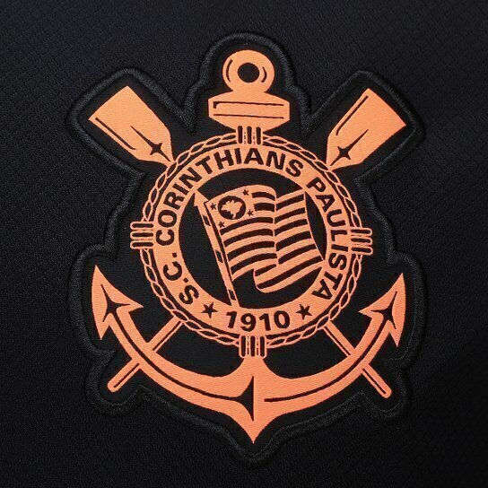 Miniatura: Camisa Corinthians III 25/26 - Torcedor Nike Feminina - Preta e laranja