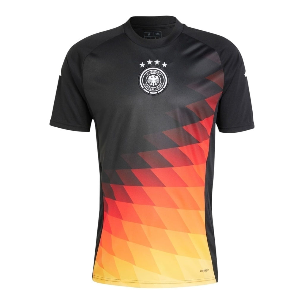 Camisa Seleção Alemanha Pré-jogo 24/25 - Torcedor Adidas Masculina - Preta com d