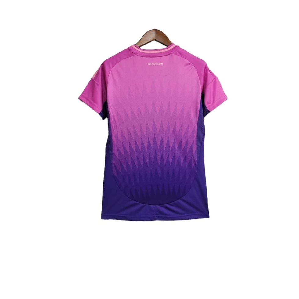 Miniatura: Camisa Seleção da Alemanha II 24/25 - Torcedor Adidas Feminina - Rosa com detalh