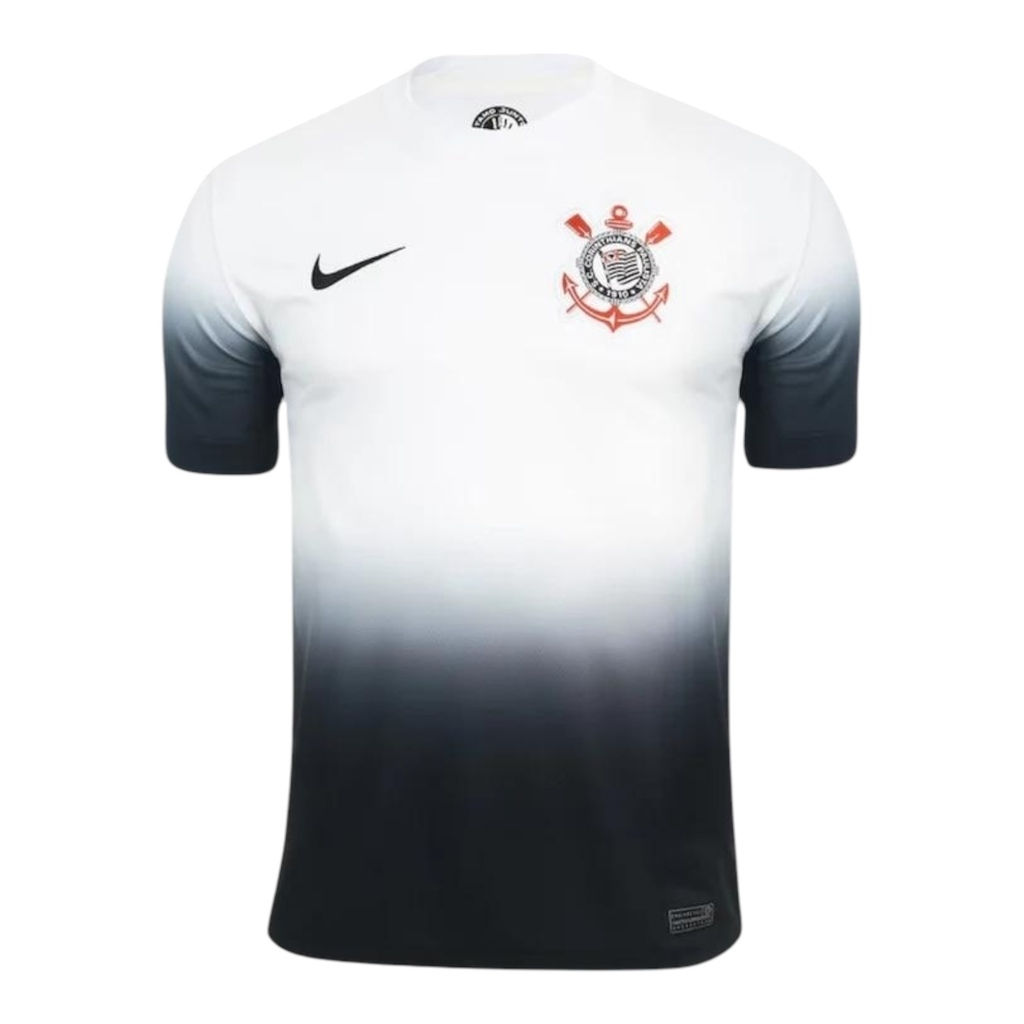 Camisa Corinthians I 24/25 - Torcedor Nike Masculina - Branca com detalhes em pr