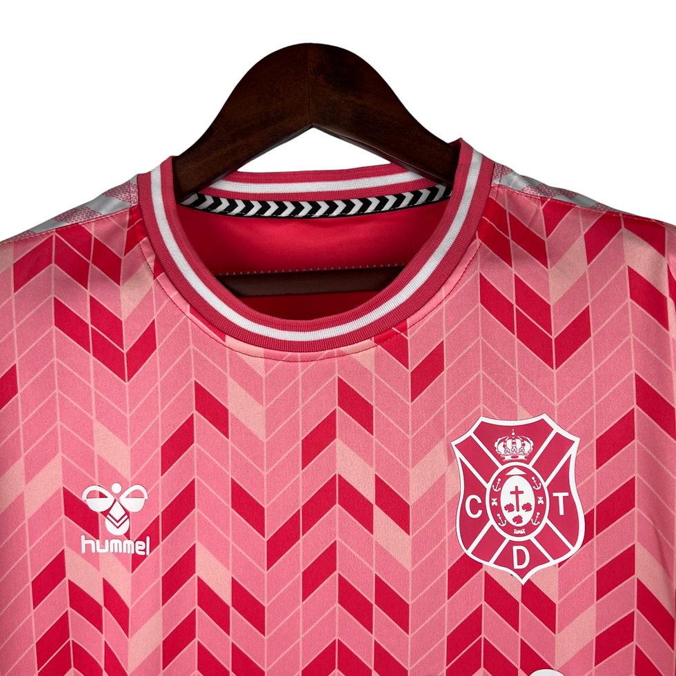 Miniatura: Camisa Tenerife III 23/24 - Torcedor Hummel Masculina - Rosa com detalhes em bra