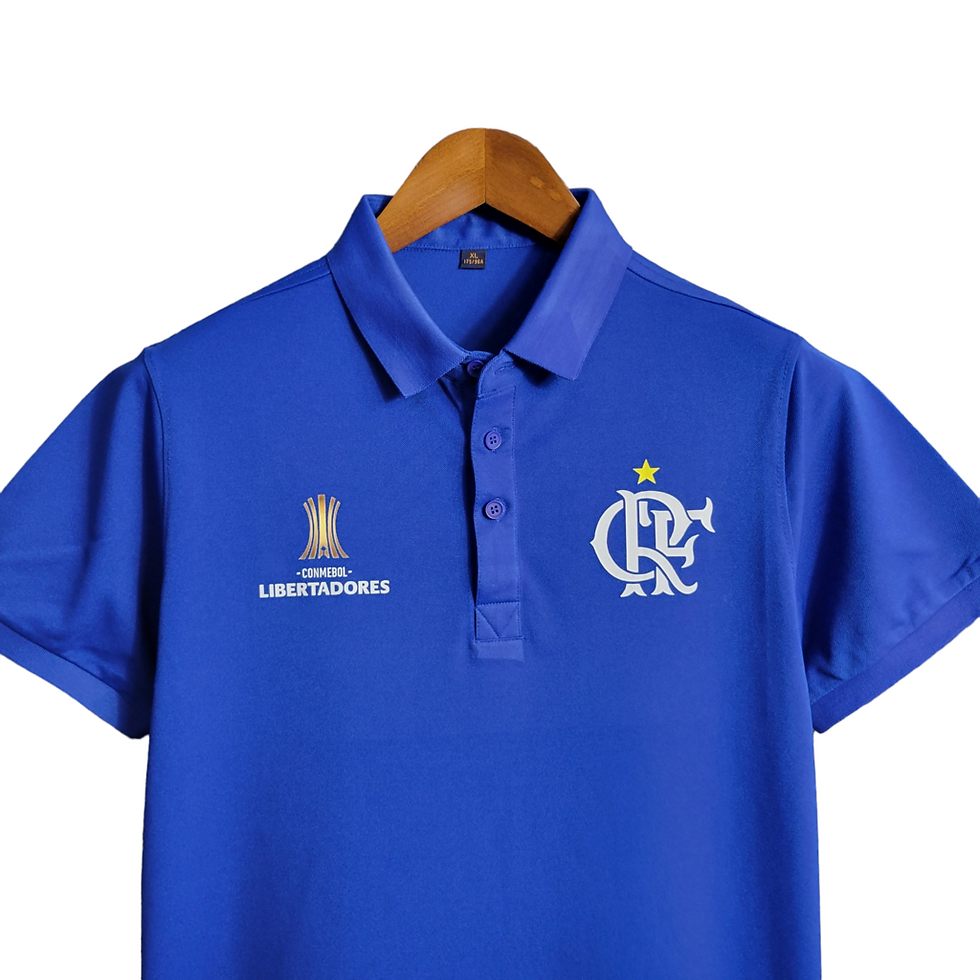 Miniatura: Camisa Flamengo Polo Edição Especial Conmebol 23/24 Torcedor Masculina - Azul co