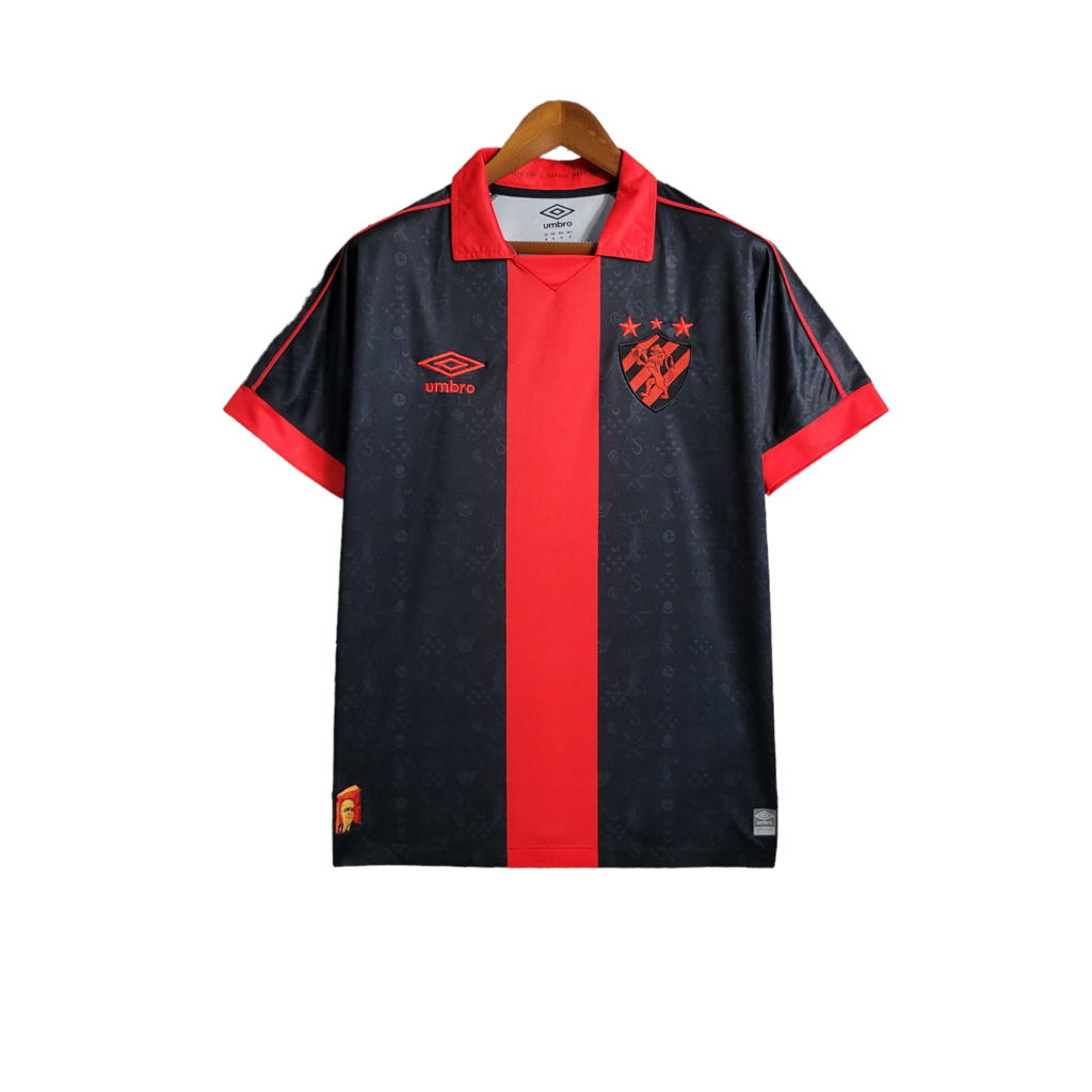Camisa Sport Recife II 23/24 Torcedor Umbro Masculina - Preto com detalhes em ve