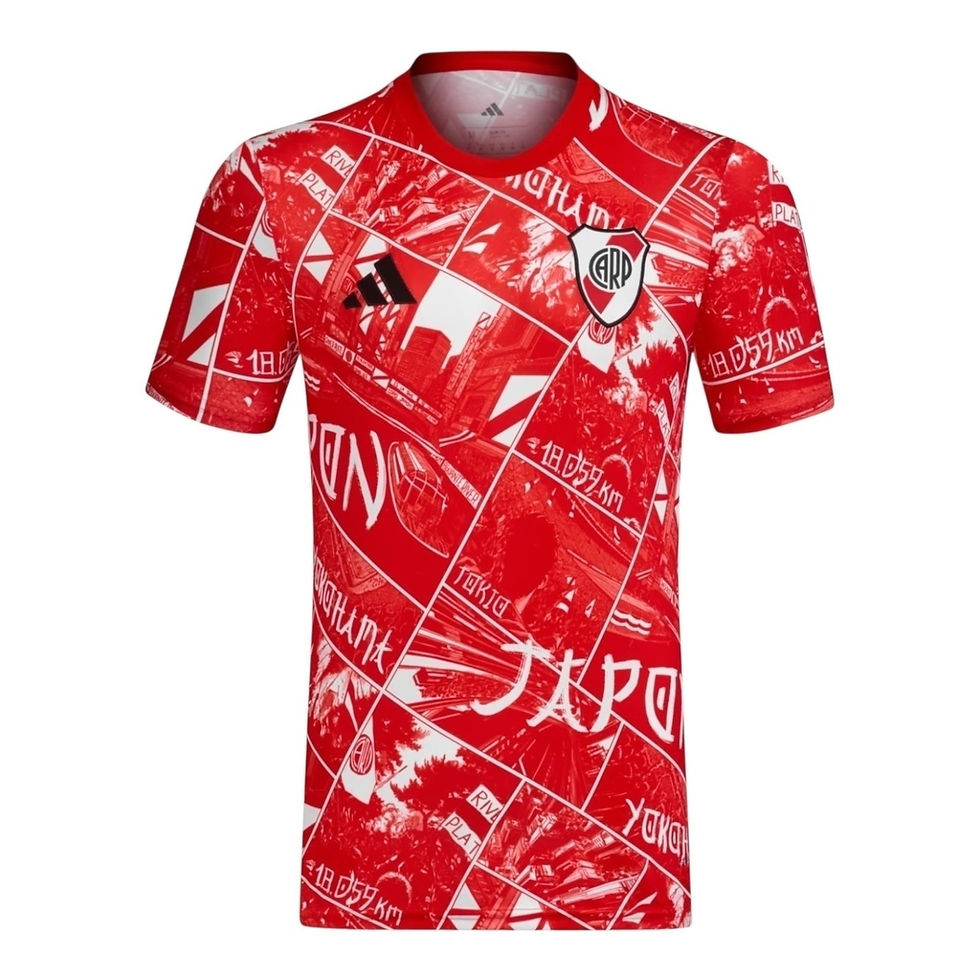 Miniatura: Camisa River Plate Pré-jogo 25/26 - Torcedor Adidas Masculina - Vermelha e branc