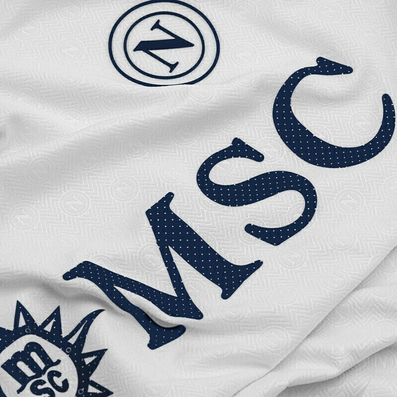 Miniatura: Camisa Napoli II 24/25 - Torcedor EA7 Masculina - Branca com detalhes em azul