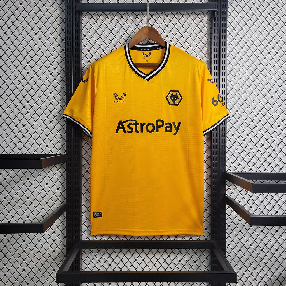 Miniatura: Camisa Wolverhampton Home 23/24 - Torcedor Castore Masculina - Laranja